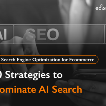 AI search engine optimization blog banner voice and AI search engine optimization for ecommerce