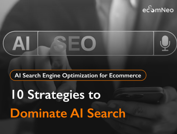 AI search engine optimization blog banner voice and AI search engine optimization for ecommerce